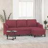 VidaXL 3-seater Sofa with Footrest Bordeaux Red 180 Cm Fabric, Sofa, Sofa with Footrest, Sofa Three 3201141