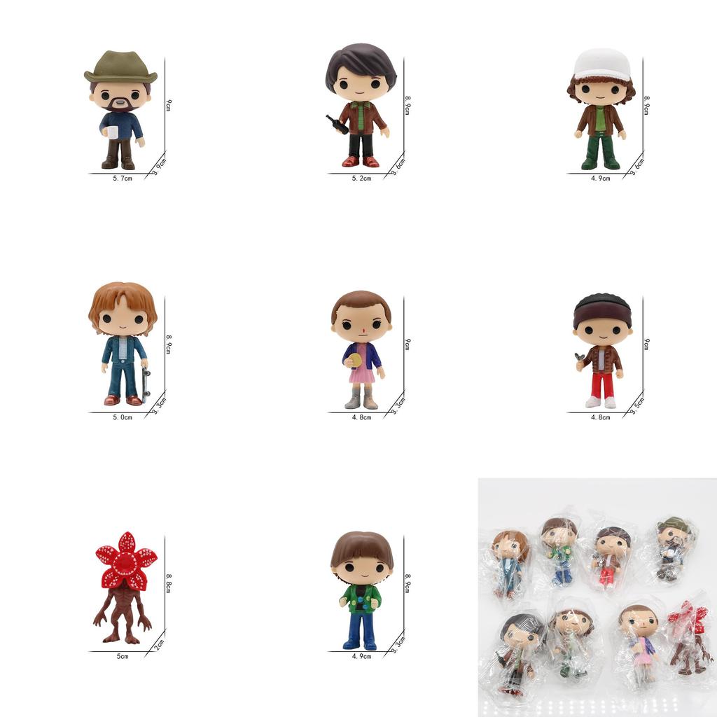 Stranger Things 5 Pvc Figure Set With Movable Heads For Collectors And Fans