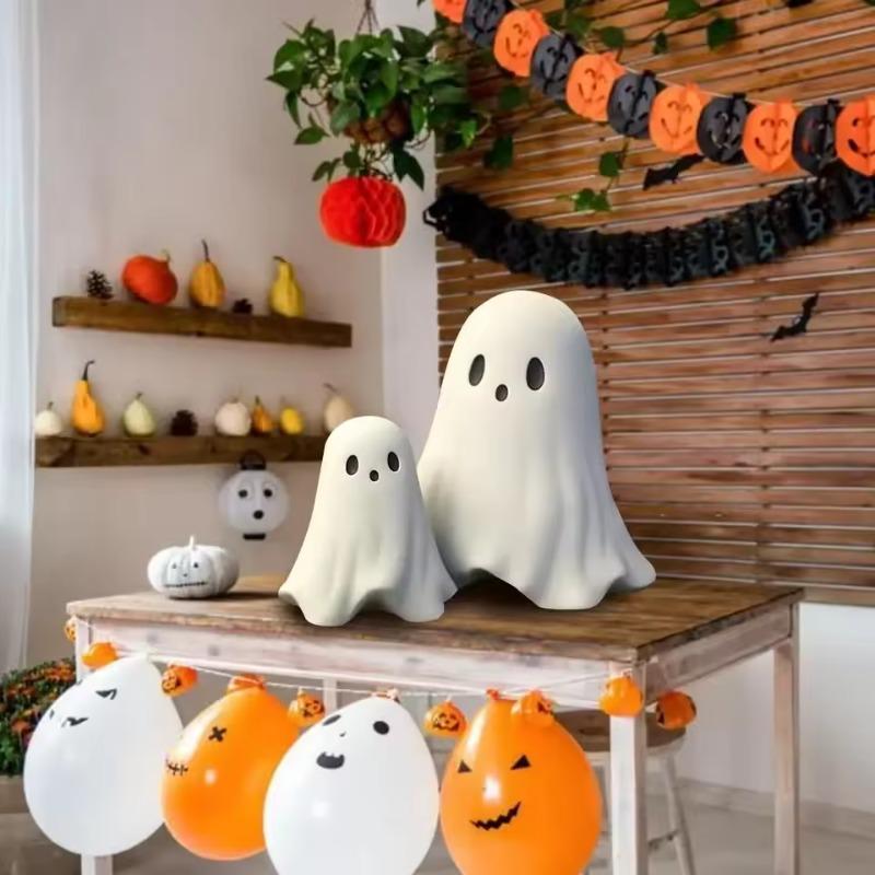 Cute Ghost Statue of Middle Finger, Scary Ghost Figurines, Holiday Home Decorations, Tea Table Ornaments Shelf.