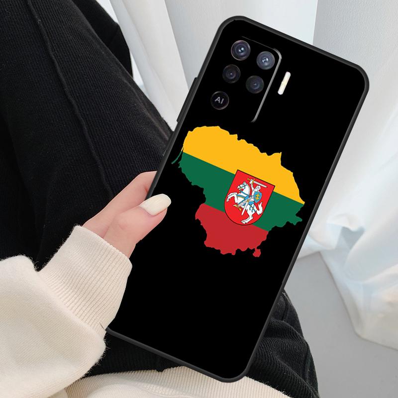Модный чехол с флагом Литвы для Oppo A17 A57 A77 A40 A78 A54 A74 A94 A76 A16 A96 A18 A60 A80 A38 A58 A98 A15 A5 Pro
