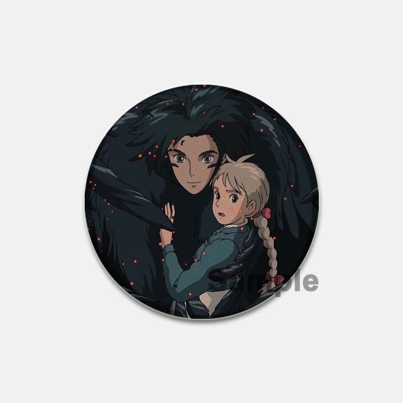 58 мм Ghibli Studio брошь мультфильм «Ходячий замок Хаула» значки для косплея эмалированные булавки коллекция нагрудник для рюкзаков декор одежды