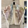 NINA SOLOR Leila's Garden Twill Silk Square Scarf