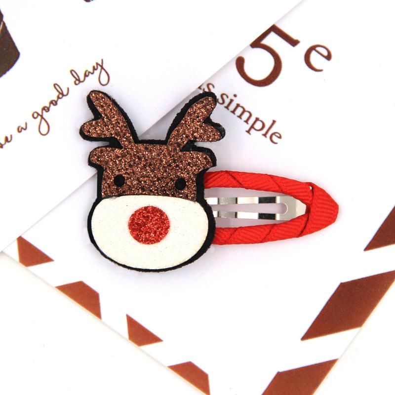 Детские заколки для волос в виде лося, Санта-Клауса, рождественской елки, заколки для волос для маленьких девочек, рождественские аксессуары для волос, рождественские заколки для волос