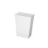 Kcud Simple Wide Trash Can with Lid [White]