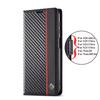 Кожаный чехол из углеродного волокна для Samsung Galaxy S26 S25 S24 S23 Ultra S22 S21 S20 FE S10 Plus Note 20 + Бизнес-кошелек, кардхолдер