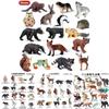 Owl Squirrel Wild Animal Figures Set For Kids Gift Easter Christmas Birthday Cake Decorations Plastic Toy Collection