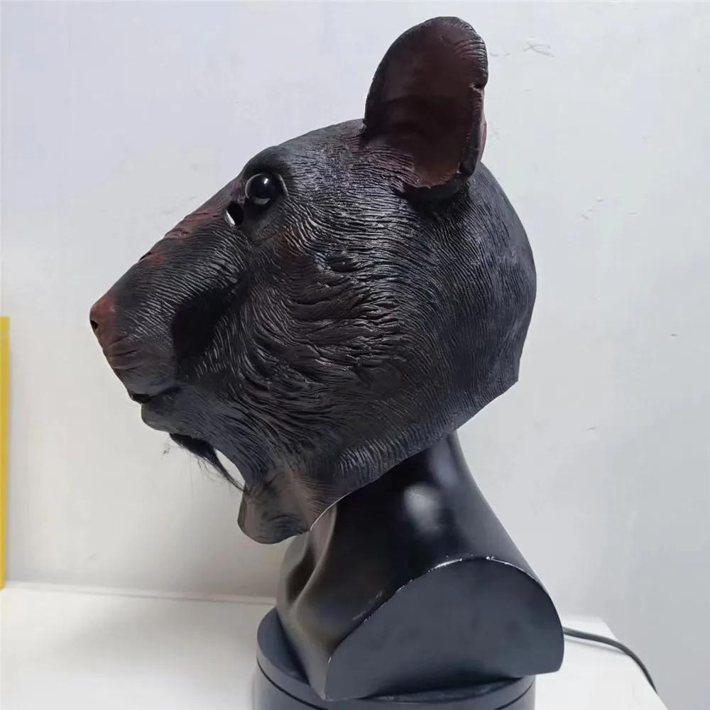 Маска животного-мыши латексная полнолицевая маска косплей забавный шлем-мышь головной убор реквизит для костюма на Хэллоуин