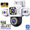 LS VISION 6K 12MP WiFi Camera Outdoor Security Camera Three Screen Three Lens PTZ 360° Security Protection CCTV Surveillance Cam Yoosee