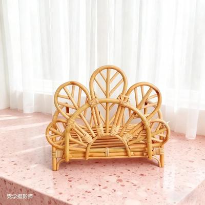 Реквизит для фотосъемки новорожденных - Ретро плетеное кресло-корзина, Кровать для позирования младенцев и фон, Аксессуары для детской фотосъемки для девочек и мальчиков