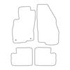 [BLM]FI015 red - Set of velour floor mats to fit Fiat Albea 2002-2010 - red trim