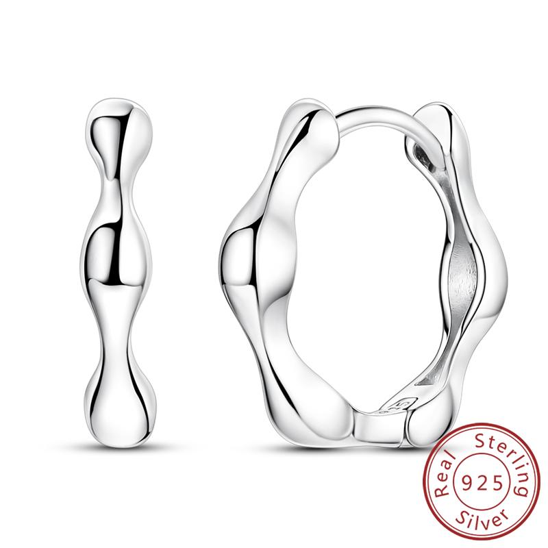 925 Sterling Silver Earrings Starry Pearl Devil Eye Simple Drop Stud Hoop Earrings for Women Girl Fashion Jewery Accessories