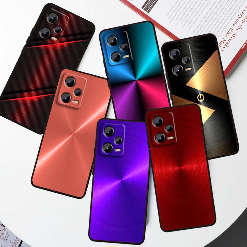 Арт цветной светящийся узор Чехол для телефона Для Xiaomi Redmi Note 15 14 13 12 12S 11E 11 11S Pro Plus 4G 5G Черный Мягкий ТПУ