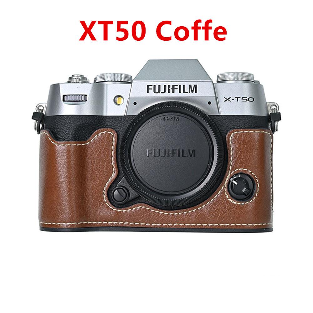 PU Leather Camera Half Case for Fujifilm Fuji XT50 XT30 XT30II XT20 XT10 XT5 XS10 XS20 XH2 XH2S X100V Battery Opening Cover