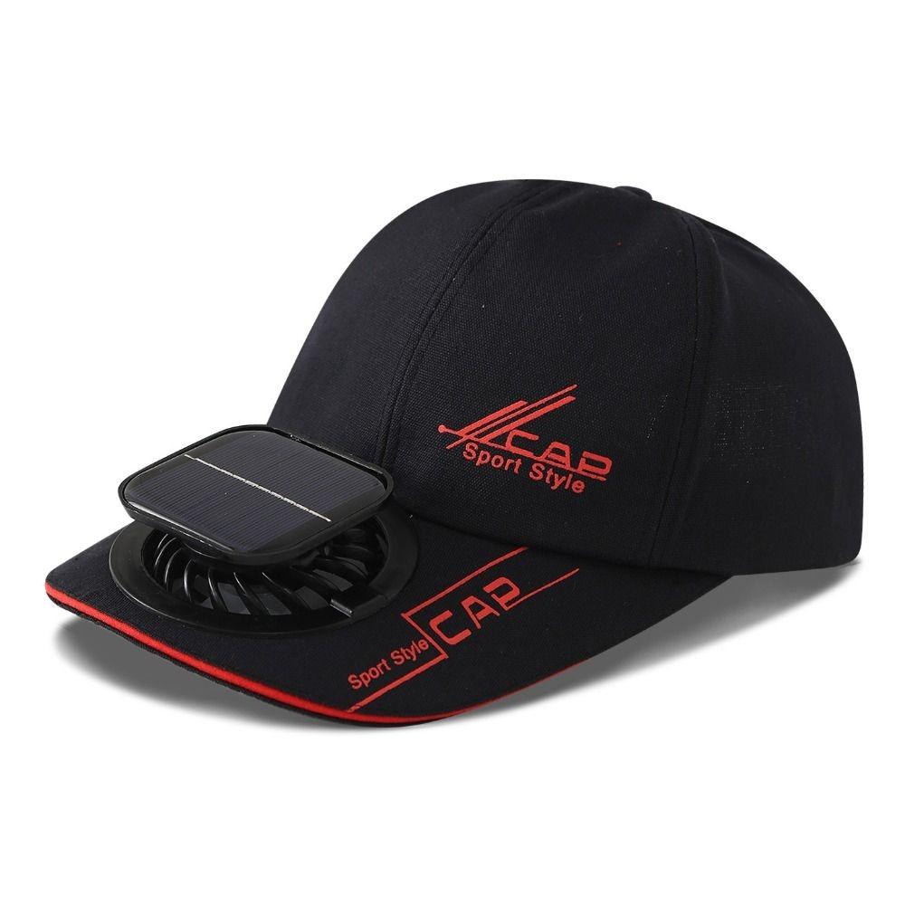 Letter Solar Charging With Fan Hat Breathable Sunshade Duckbill Cap for 3.7V600mAh Spring