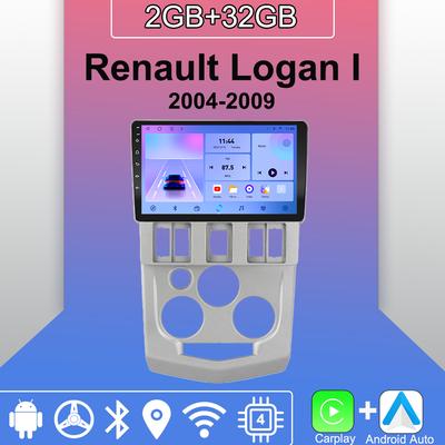 Android Carplay автомобильное радио для Renault Logan I 2004-2009 мультимедийный проигрыватель головное устройство стерео GPS навигация BT WIFI 2+32 ГБ