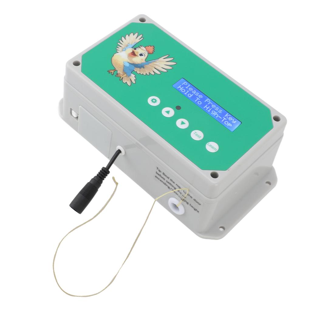 Контроллер двери курятника IP44 Водонепроницаемый Таймер Пульт дистанционного управления Двойной источник питания Автоматический