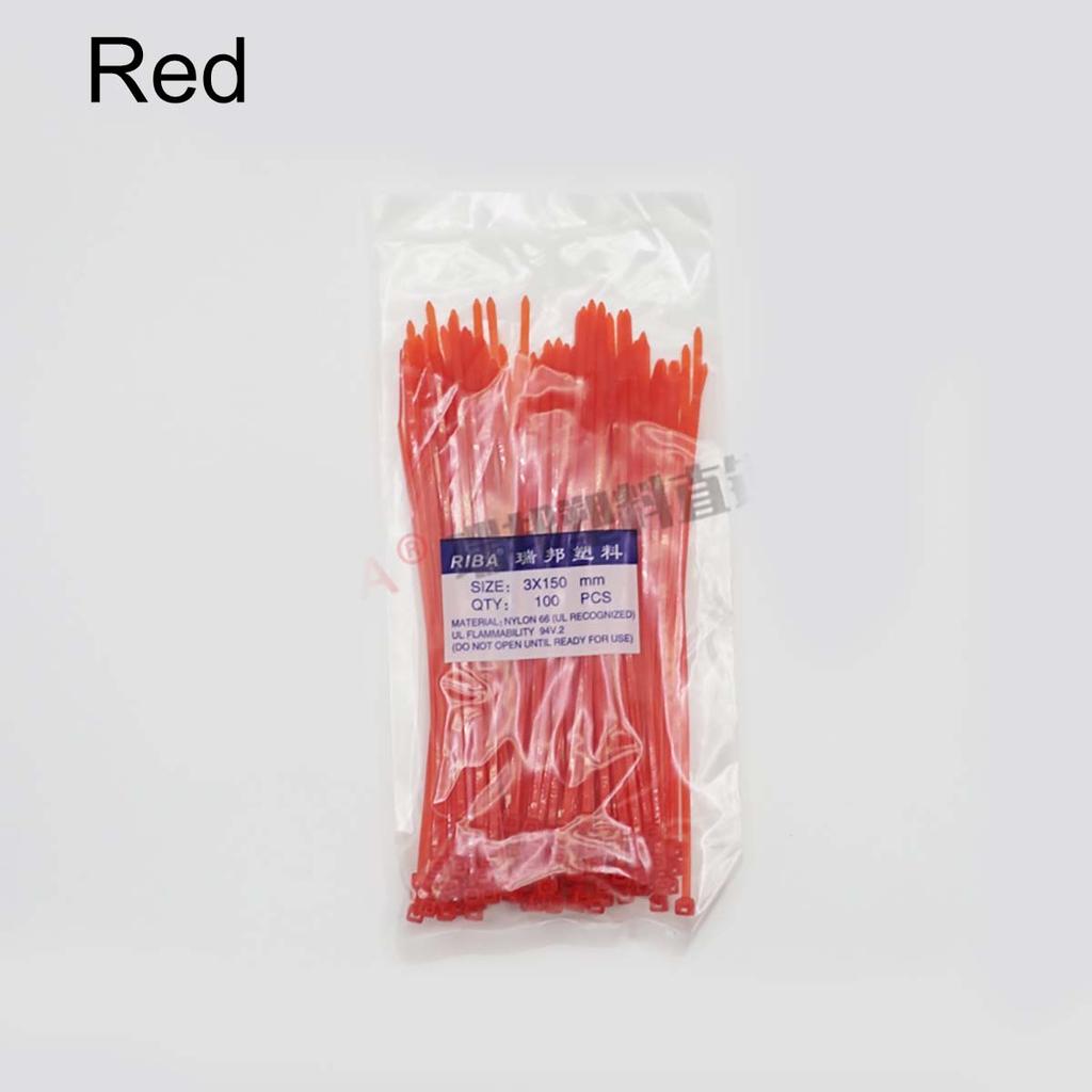 100pcs Self-locking Nylon Small Cable Ties Width 2.0mm 3x150mm Zip Tie Wire Cords Fastens Red Yellow Blue Brown Black White Grey