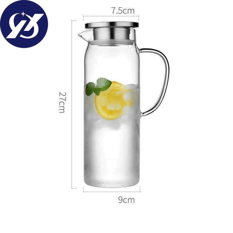 Скандинавская креативная прозрачная стеклянная бутылка для воды, кувшин для сока, емкость, нагреваемый чайник, термостойкий герметичный графин
