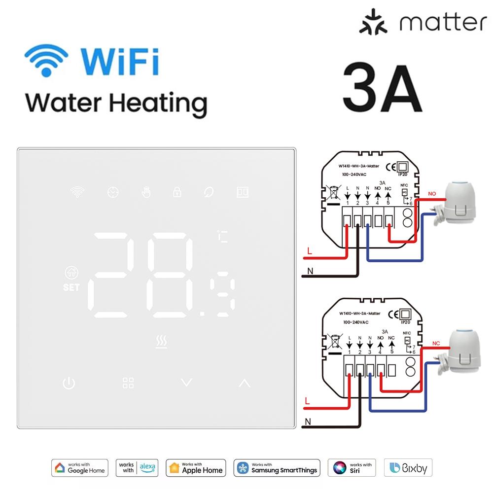 AVATTO Tuya Matter Smart Thermostat WiFi WaterGas Electric Floor Heating Temperature Controller For Alexa Google Apple Smartthin