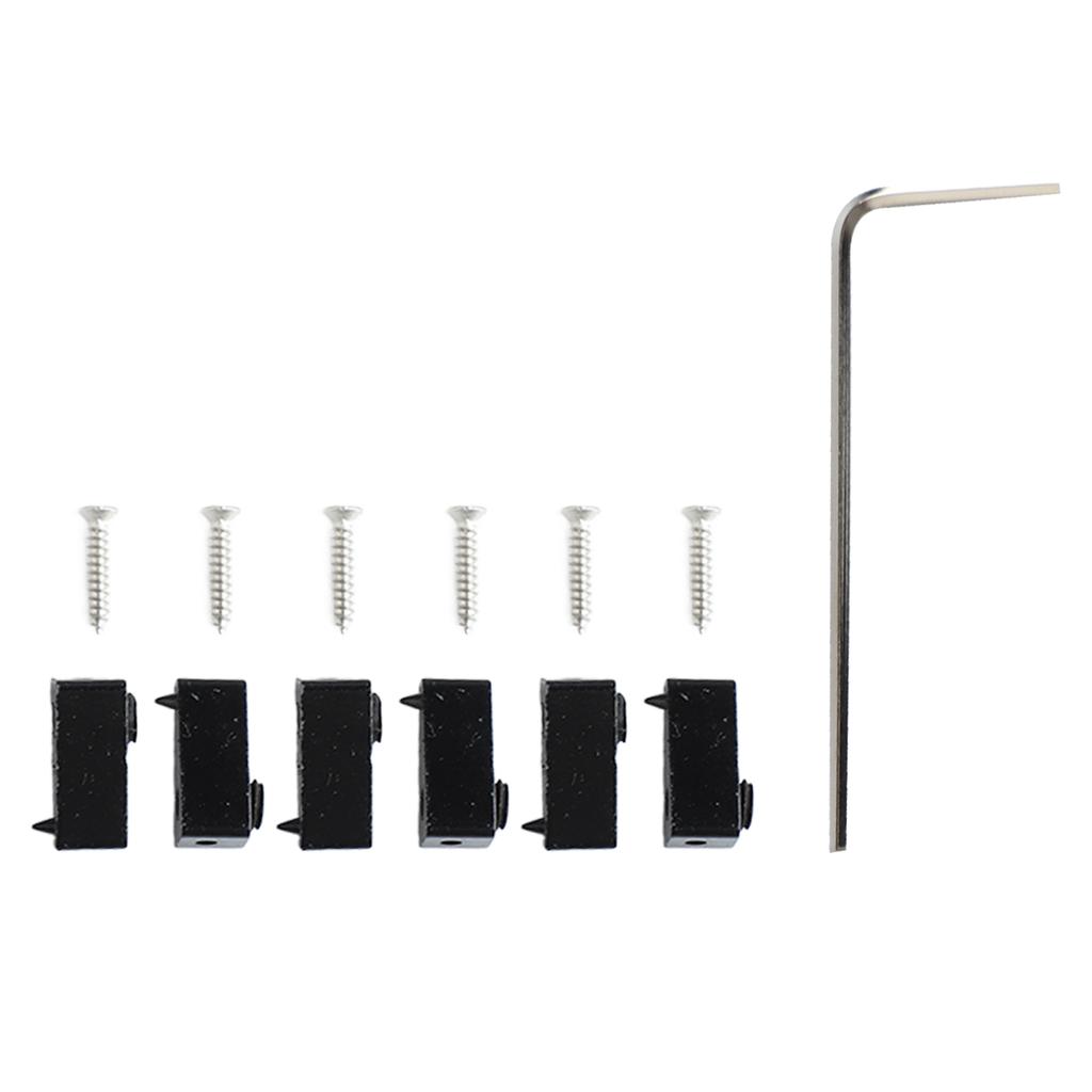 6 шт. Запирающий порожек для гитарных струн Треугольный Черный Цинковый сплав Устойчивость к коррозии Безголовая гитара