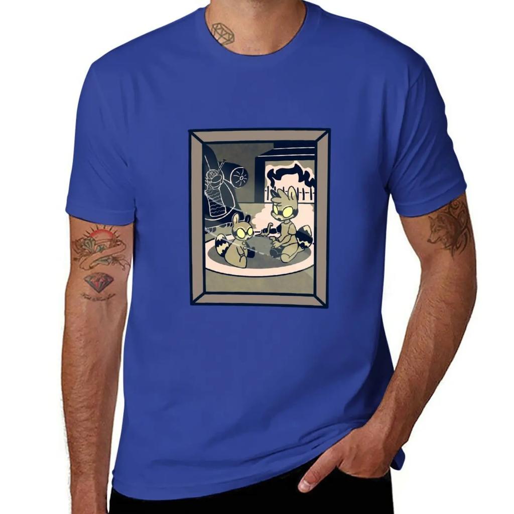 Vintage Raccoon Family Photo T-Shirt plain oversized sublime T-shirts for men cotton
