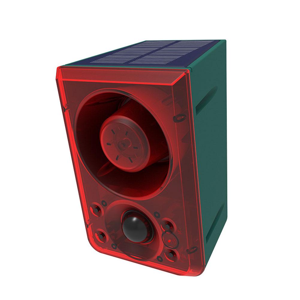 Солнечная уличная сигнализация с датчиком движения, громкий звуковой сигнал с лаем собаки и звуком выстрела, солнечная инфракрасная индукционная сигнализация для дома, фермы