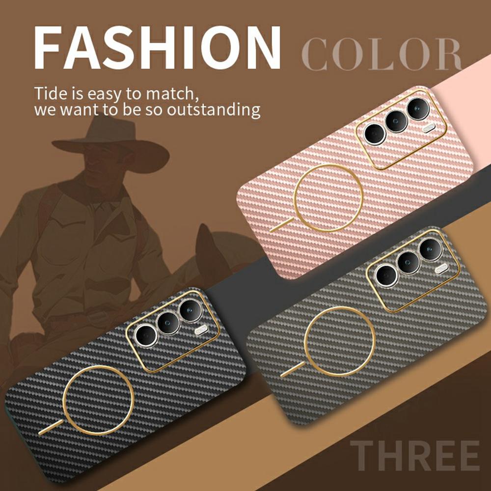For Realme C71 4G Phone Case Carbon Fiber Textured Electroplated TPU Back Cover
