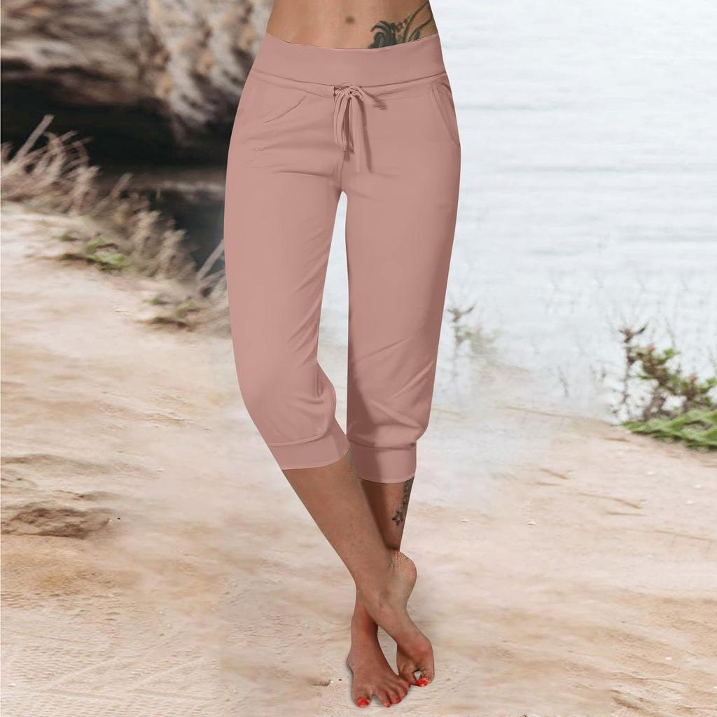 Брюки для женщин, укороченные шорты для женщин, летние новые повседневные эластичные модные повседневные брюки