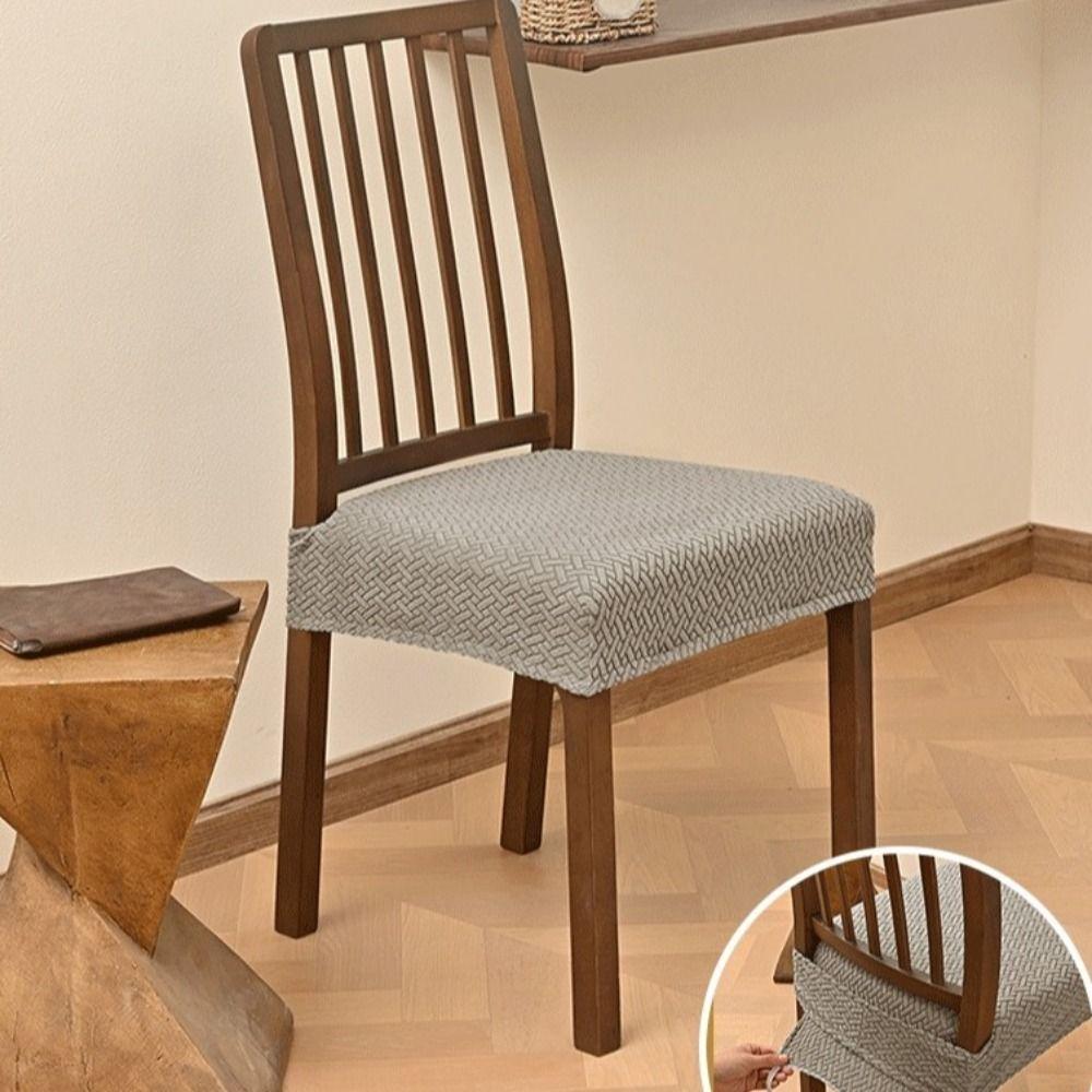 Minimalist Anti-slip Chair Cushion Cover Elastic Soft Chair Slipcover Washable Anti-dirty Seat Protector Dining Chair