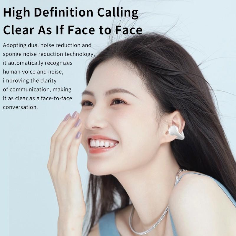Mini Tws Wireless Bluetooth Earphones Painless Wear Ear Clip Bluetooth Headset Air Conduction Earhook Bluetooth Headphones With Microphone
