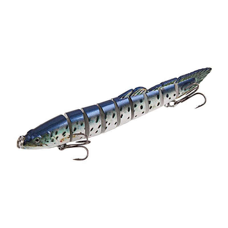 6PCS Nine Section Simulated Loach Fake Bait Sea Fishing Bait