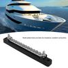 48V 150A 12 Terminal Bus Bar Power Distribution Block with Cover M6 Studs M4 Screws for Car RV Marine Boat
