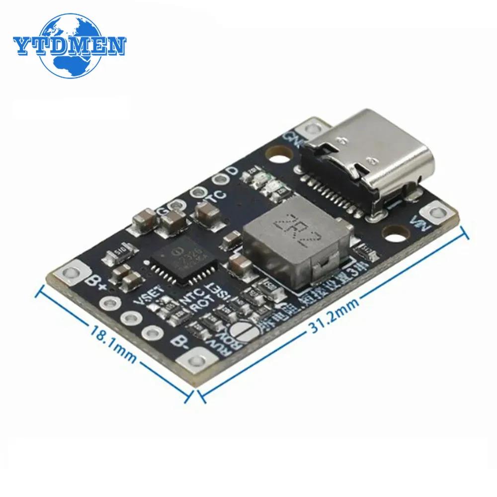 2S Type-C USB 15W 8.4V 12.6V 1.5A BMS Модуль зарядки литиевой батареи с повышением напряжения и балансировкой, поддержка быстрой зарядки с индикатором