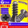 Black Nickel-Plated Carbon Steel Self-Drilling Flat Head Screws (Countersunk) - M2/M3/M4/M5