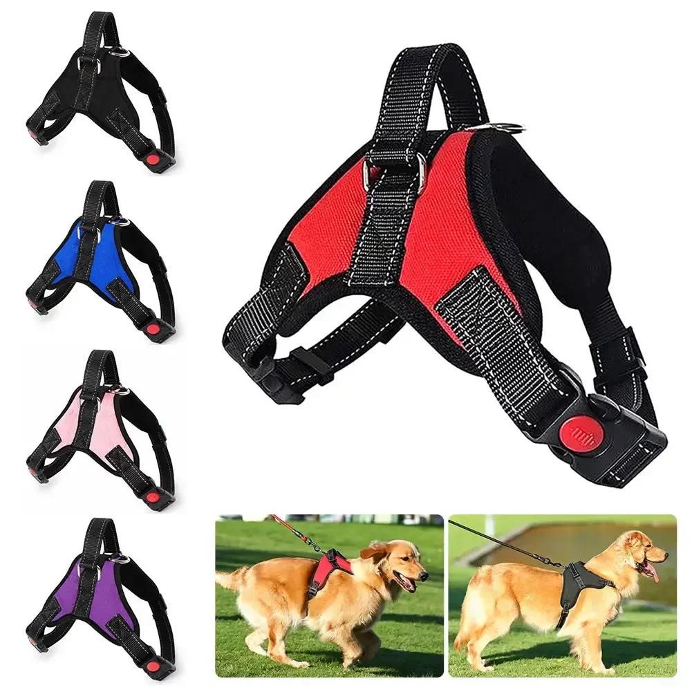 Adjustable Dog Harness Pet Small Medium Large Big Dogs Small Medium Large Big Dogs Saddle Style Chest and Shoulder Straps