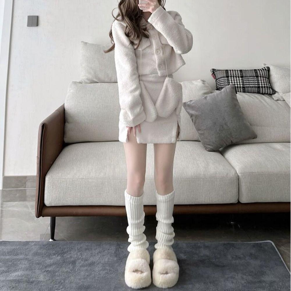 Лолита гетры Y2K длинные гетры для ног вязаные носки для женщин