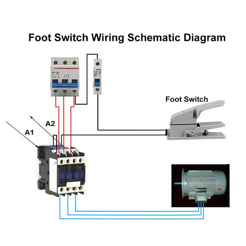 Foot Control Pedal LT4 Aluminum Shell Jog Pedal Power Controller for Machine Tool Equipment Foot Foot Pedal