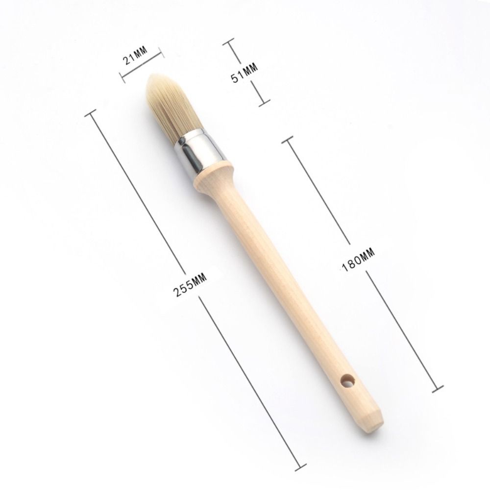 Wooden handle Round head brush Gap brush Wall Brushing Tools Multifunction Paint Brush  Painting