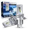 SUPAREE H4 LED Headlight, HI/LO Switching, Fanless, For Car/Motorcycle, DC9-32V, 6500K, White, Integrated LED Bulb, Set of 2