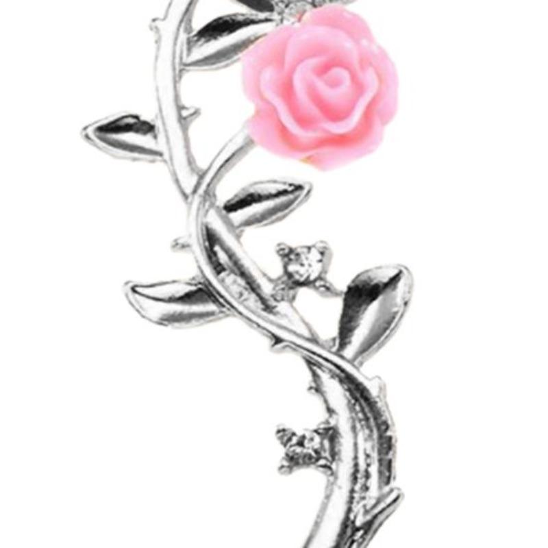 Серьги-клипсы без прокола с цветочным и растительным орнаментом, в золотом и серебряном исполнении