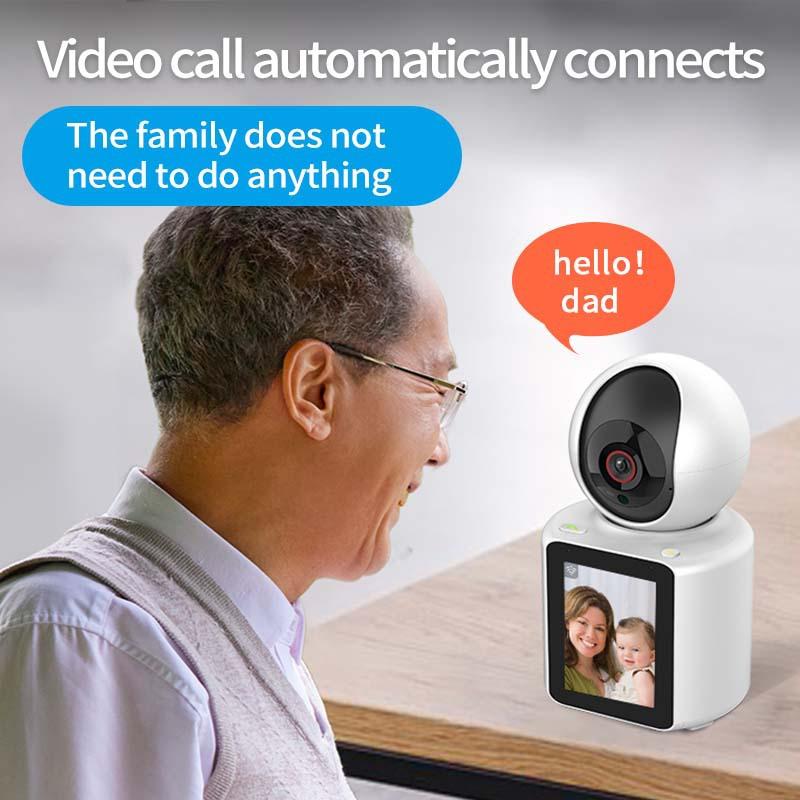 HD 2.8Inch Screen One Key Call Video Phone Wireless PTZ IP Dome Camera AI Humanoid Elder Care Baby Monitor