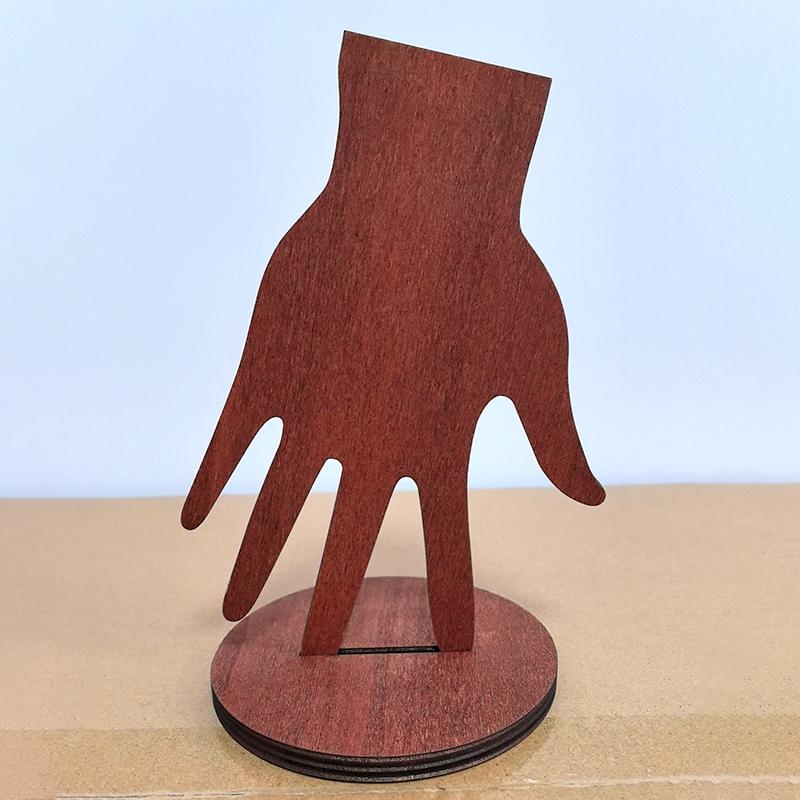 1 шт. стойка для ювелирных изделий в деревенском стиле, держатель для колец, ожерелье, держатель для хранения, ручная форма, съемный дисплей для браслета, деревянное украшение для рабочего стола