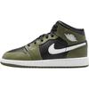 Кроссовки Air 1 Mid GS Medium Olive Kids зеленые черные белые DQ8423-092