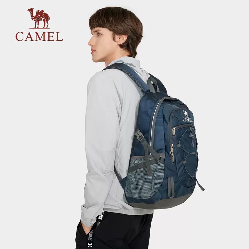 CAMEL Outdoor Travel Backpack, Hiking Bag, Mountaineering Backpack, Navy Blue, 22L