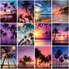 5D DIY алмазная живопись, вышивка крестиком, закат, вечерний пейзаж, полный круглый стразы из смолы, алмазная вышивка, домашний декор