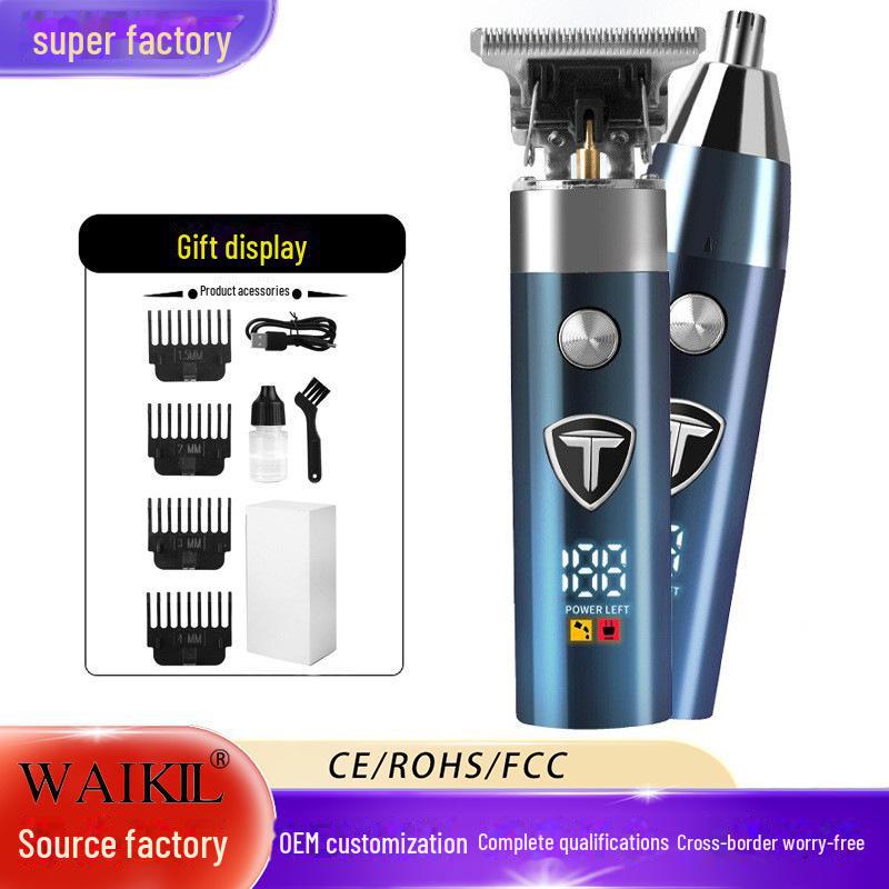 Профессиональный электрический триммер для волос и носа с двумя функциями — ретро-дизайн для точной укладки