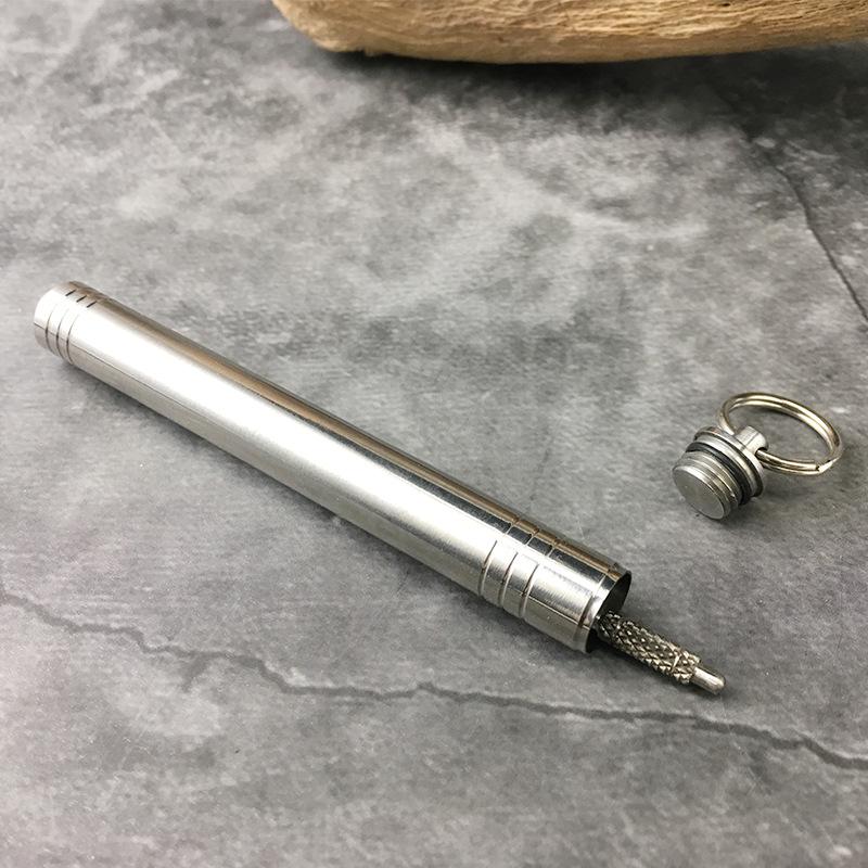 Водонепроницаемый титановый держатель для зубочисток с зубочистками из сплава TC4 для кемпинга и использования на открытом воздухе – Портативный и герметичный контейнер