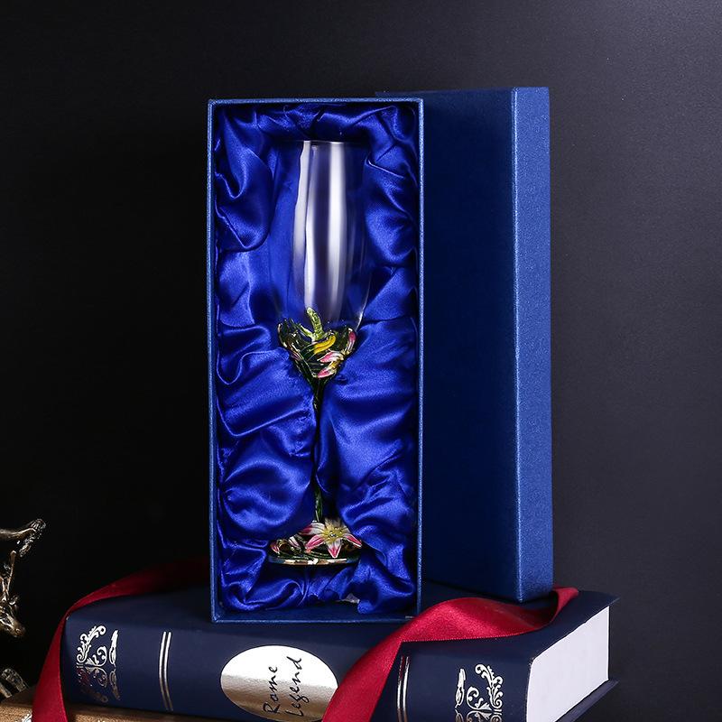 Креативный эмалевый хрустальный бокал для шампанского, набор бокалов для вина, бытовой кубок, бокал для игристого вина, подарочный винный набор