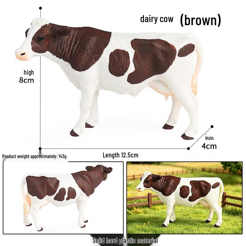 Cognitive Animal Model Toy: Dairy Cow, Buffalo, Yellow Cattle, Rhinoceros, Simmental Bull