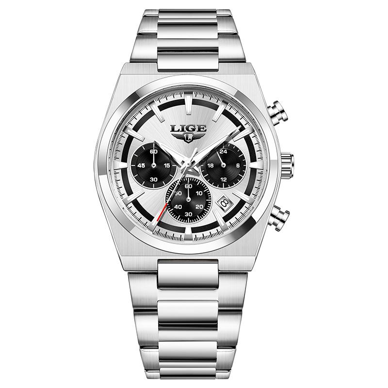 LIGE Новые мужские часы Лучший бренд Простые модные наручные часы Светящиеся водонепроницаемые мужские кварцевые часы